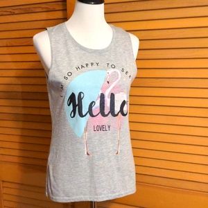 Hello Lovely I'm So Happy To See You Flamingo Tank Large